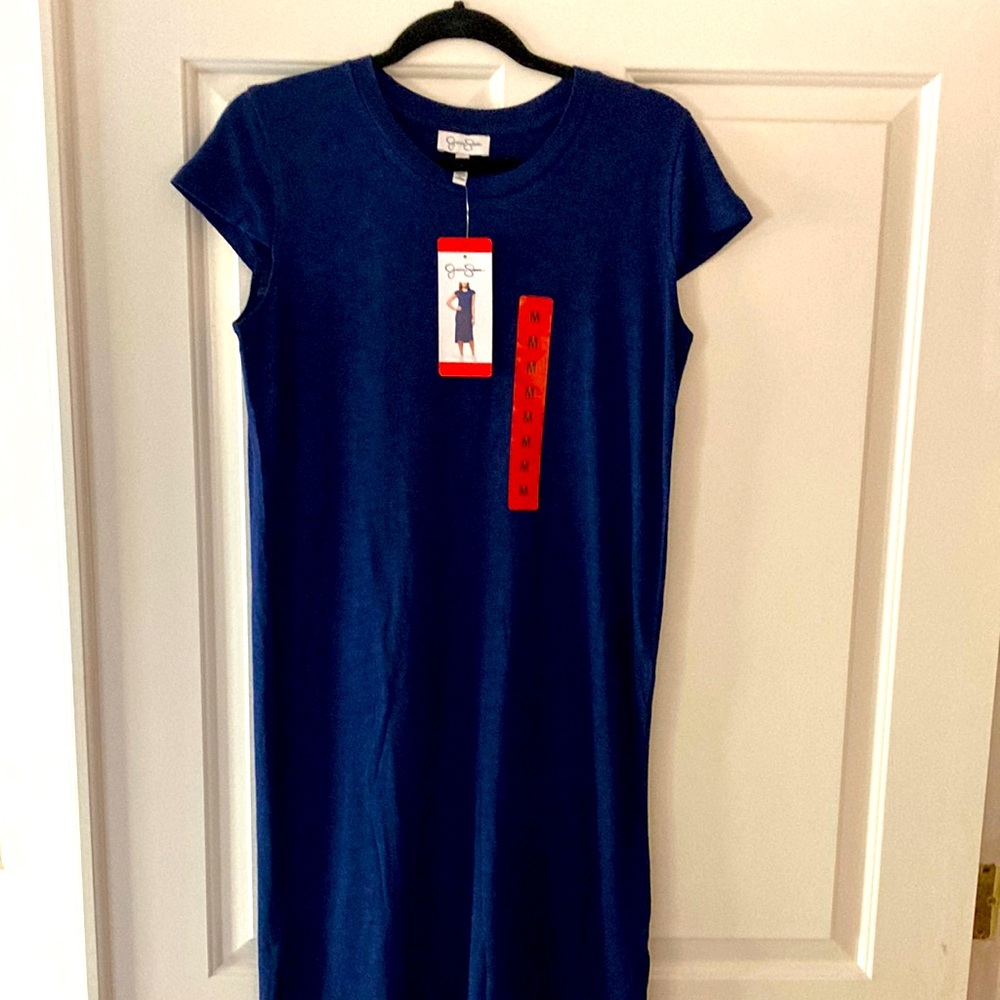 Jessica Simpson size M basic dark blue dress - Picture 3 of 7